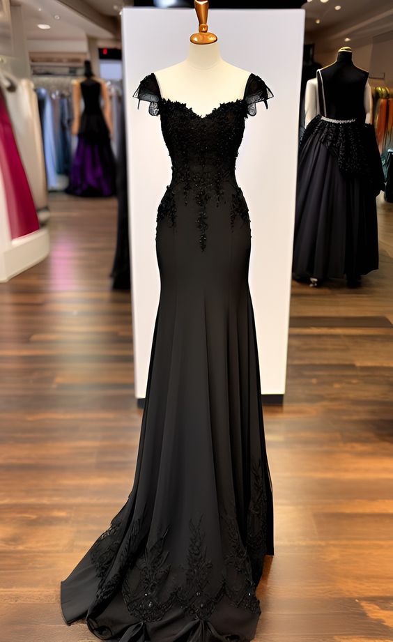 Black Long Prom Dress Party Evening Dresses fg5062 – formalgowns