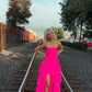 Strapless Tiered High-Low Prom Dress     fg4566