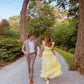 A Line Yellow Layered Long Prom Dress Tulle Formal Party Dress        fg4976