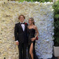 Black Spaghetti Straps Long Prom Dresses Formal Evening Dress     fg5083