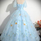 Tulle Floor Length Prom Dress, Beautiful Short Sleeve Evening Party Dress      fg5070