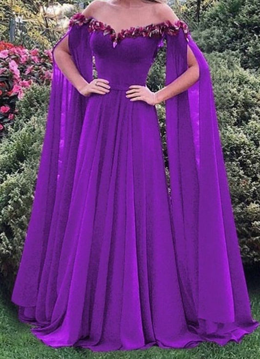 Purple Prom Dresses Off Shoulder Formal Prom Party Gowns     fg4453