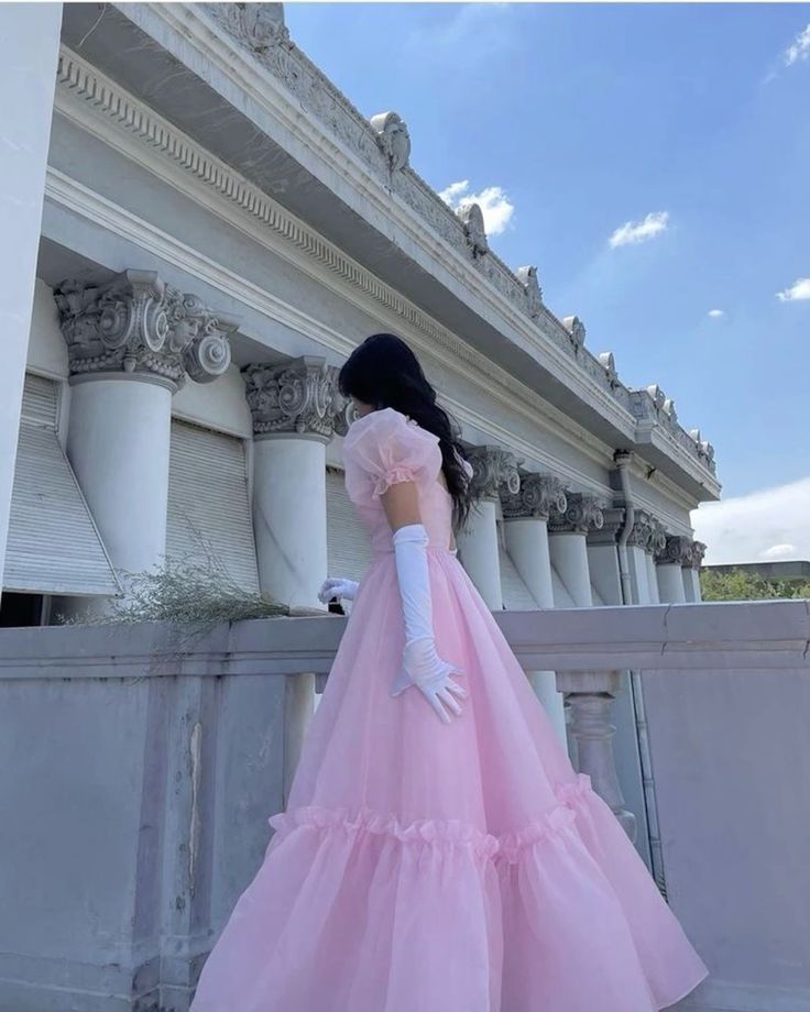 Vintage Pink A-line Prom Dress,Pink Princess Dress fg5427 – formalgowns