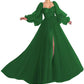 Puffy Sleeve Prom Dress Sweetheart Tulle Ball Gown Slit Formal Evening Gowns     fg4474
