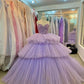 Quinceanera Dress Ball Gown Crystal Purple Prom Dresses       fg4418