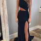 Black Prom Dresses, One Shoulder Prom Dress    fg4894
