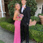 Pink Spaghetti Straps Long Party Prom Dresses, Evening Dress        fg4979
