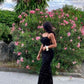 Black Sequined Mermaid Long Prom Dress African Evening Dress       fg4735