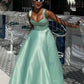 Elegantes A-Linie Träger Ballkleid Partykleid fg5368