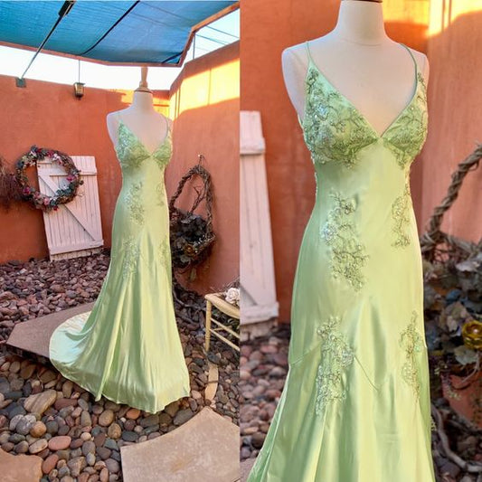 Green Long Evening Dresses Prom Party Formal Party Gown      fg4397