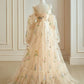 A-Line Tulle Lace Long Sleeves Prom Dress, Long Evening Dress    fg4428