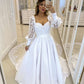 Robe de bal blanche coupe trapèze pour femme fg4640