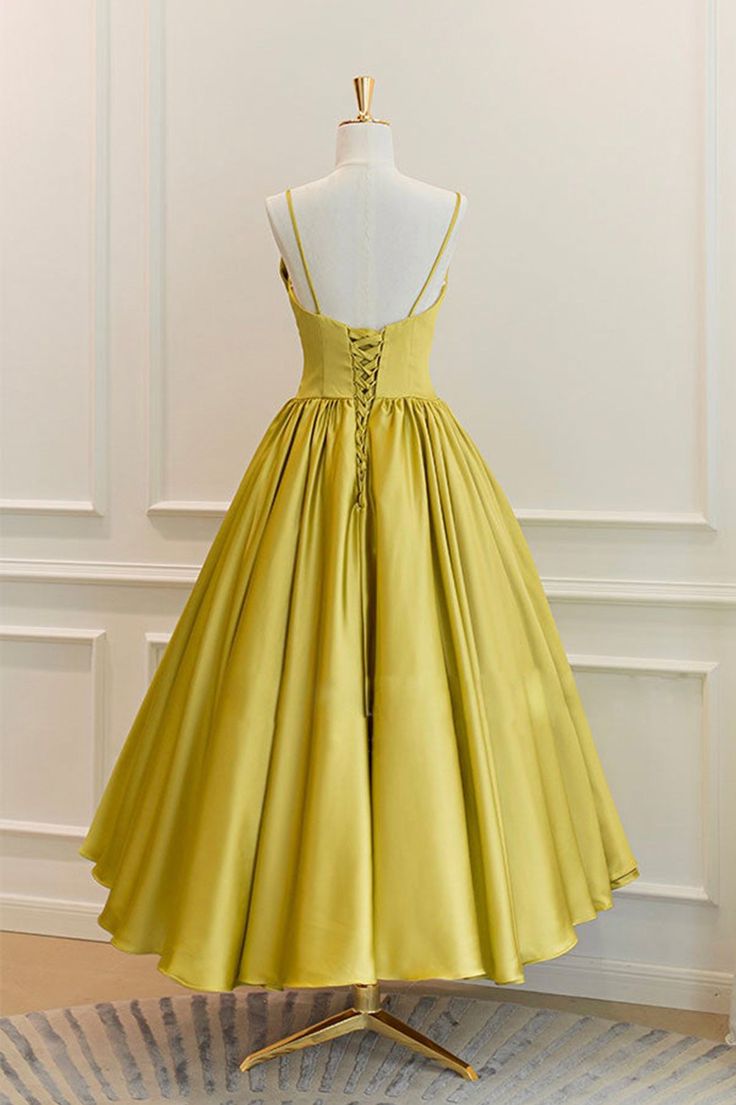 Yellow Satin Short Prom Dresses, Cute A-Line Bow Homecoming Dresses fg formalgowns Yellow Satin Short Prom Dresses, Cute A-Line Bow Homecoming Dresses fg formalgowns
