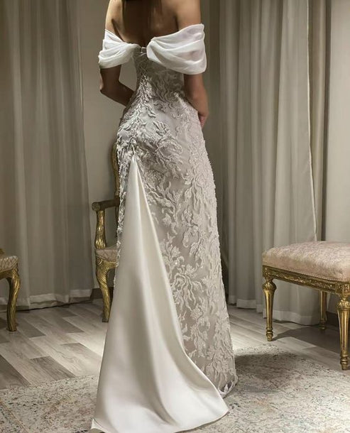 Chic Off-Shoulder Applique Short Prom Graduation Dress OP115 main image 1