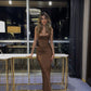 High Quality Spaghetti Straps Bridesmaid Dress Chocolate Party Prom Dress   fg4371