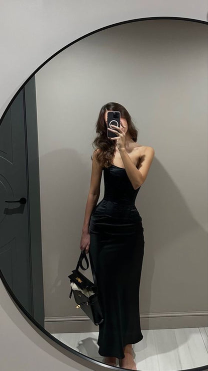 Sexy Black Simple Prom Dresses Party Gowns fg4574 – formalgowns