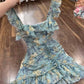 Summer Outfit Floral Dress, Short Homecoming Dress,Summer Beach Dress    fg4546