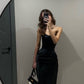 Sexy Black Simple Prom Dresses Party Gowns     fg4574