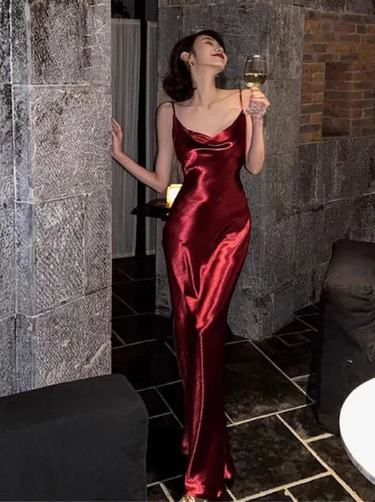 Robe de bal fourreau sexy sans manches, longueur au sol, avec bijou fg4994