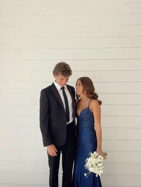 Mermaid Prom Dress, Blue Evening Dress       fg4686