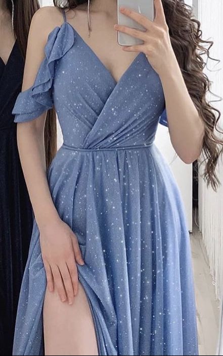 Long Prom Dresses, Blue Long Formal Evening Dresses      fg4425