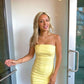 Yellow Homecoming Dress , Short Party Dress    fg4756