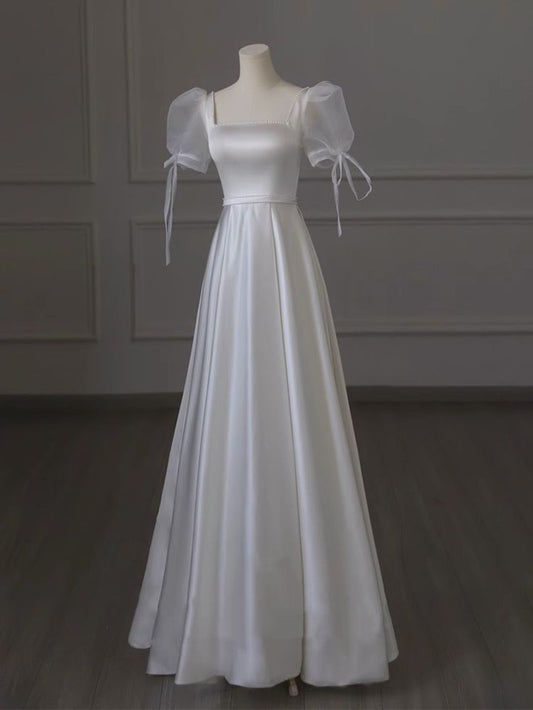 Cute Party Dress,off Shoulder Evening Dress,white Prom Dress,custom Made      fg5193