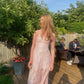 Sexy Spaghetti Straps Sleeveless Pink Lace Prom Dress    fg4887