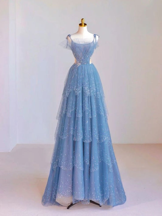 Blue gown Elegant Formal Evening Dress Long Prom Dress       fg4439