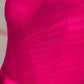 Fuchsia Straps A-line Tulle Tea-Length Prom Dress     fg4644