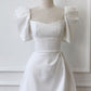 Retro Style White Homecoming Dress,White Party Dress     fg4792
