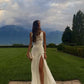 Spaghetti Straps Sleeveless White Prom Dress          fg4971
