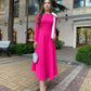 Hot Pink a line Party Prom Dresses with BowKnot  fg2518