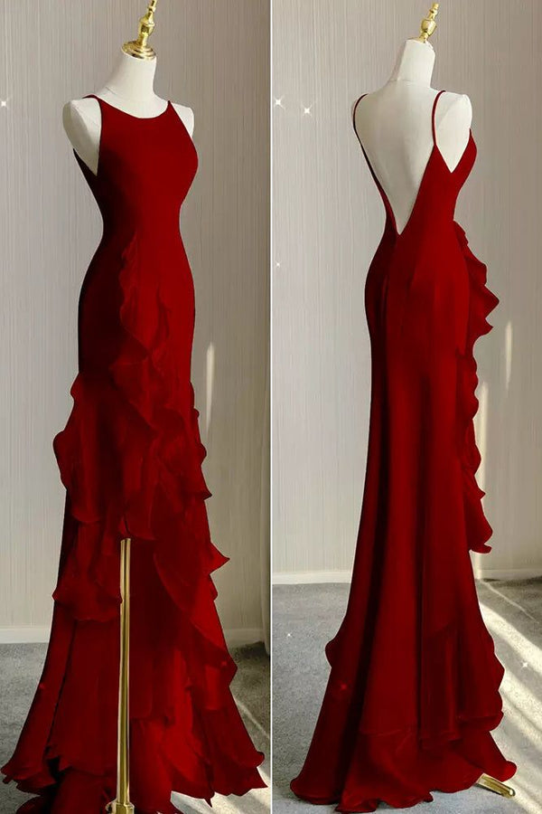 Stylish Black Strapless Mermaid Long Wedding Guest Dress Birthday Party Dress main image 1
