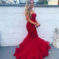 Red Mermaid Long Prom Dress,Formal Dresses,Charming Dance Dress       fg4331