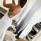 Robe de bal blanche dos nu à licou fg3761