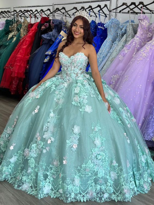 Sage quinceañera dress Ball Gown Party Dress Evening Dress      fg3943