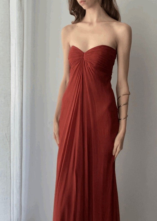 Rust red prom dresses, long evening dresses,party dresses, formal dress      fg3502