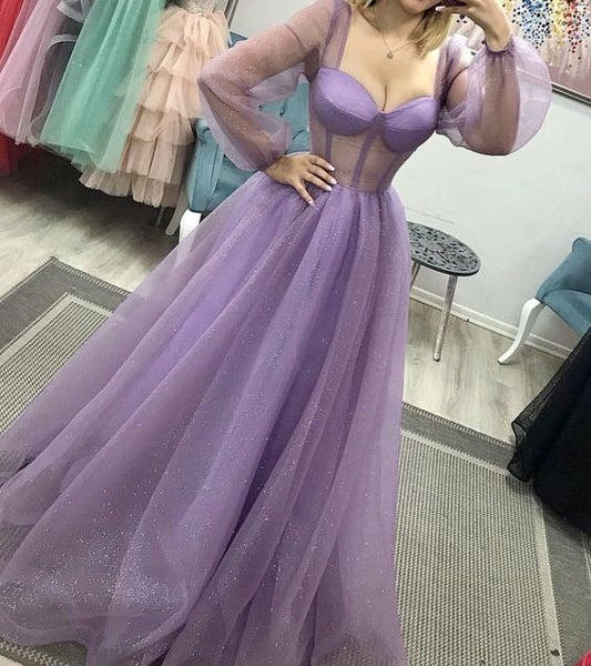Elegant Lilac Prom Dress Formal Evening Dress    fg3757