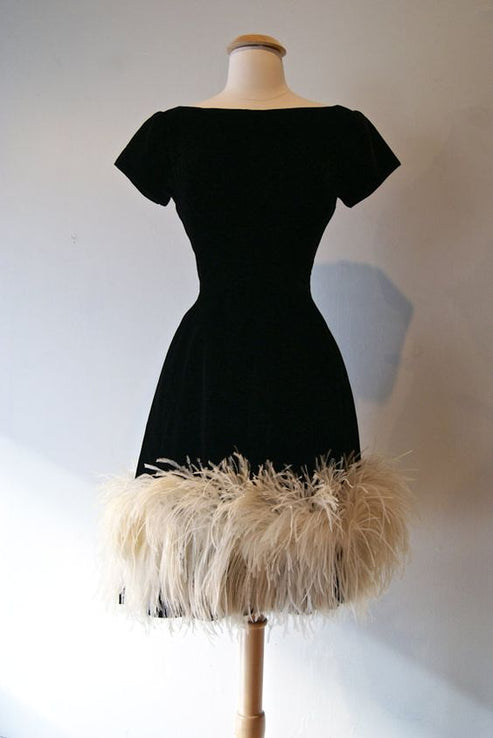Black Cocktail Dress Short Party Dress Homecoming Dress main image 1