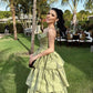 A-Line Prom Dresses Sage Dress Wedding Guest Party Evening Dress      fg3955