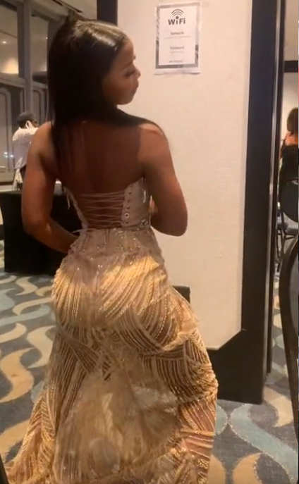 Sexy Gold Long Prom Dress Evening Party Dresses With Slit   fg7699