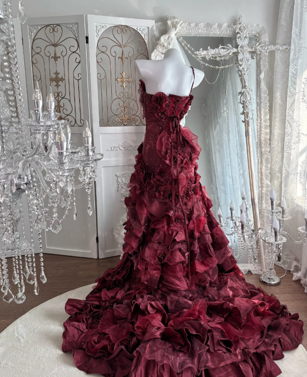 Ball Gown Burgundy Sweet 16 Dress Quinceanera Dresses fg8642