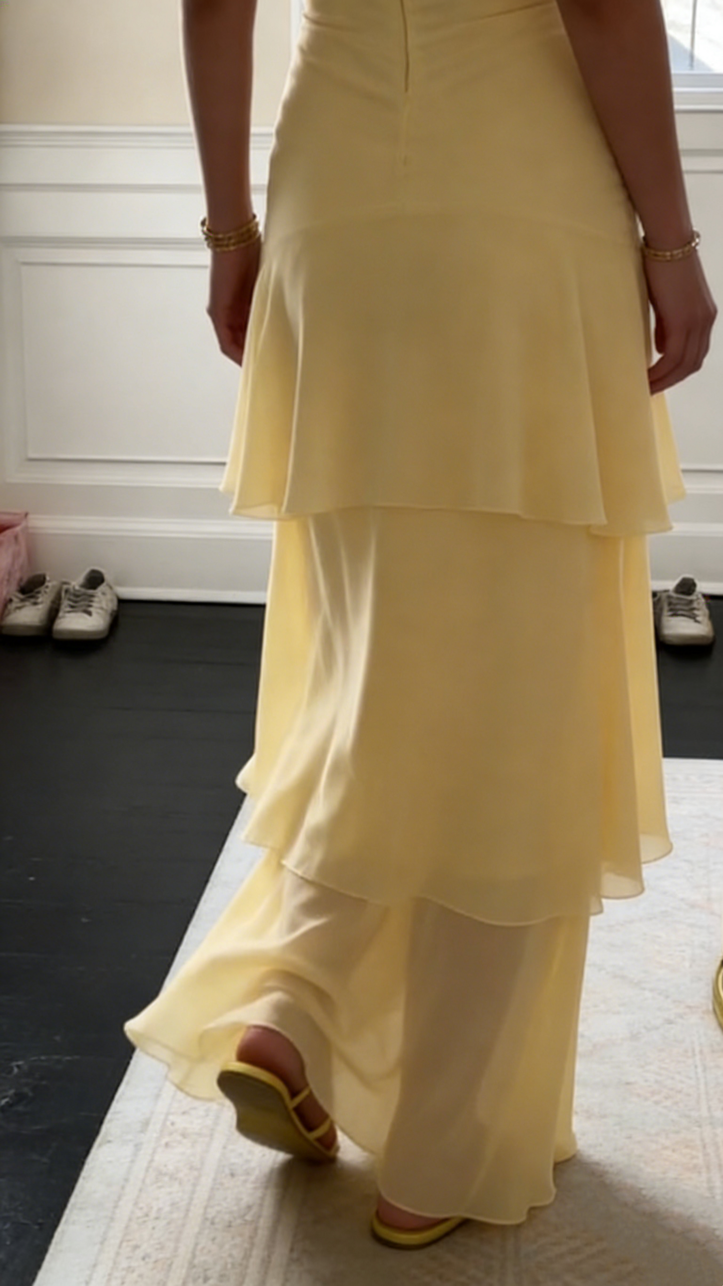 Yellow Fashion Long Prom Dress Evening Party Dresses  fg7739