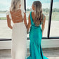 Sexy V Neck Sleeveless Evening Dress Long Prom Dresses Online     fg6680