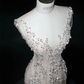 V Neck Beading Wedding Dress Ivory Sexy Wedding Gowns  fg8671