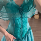 Buntes Meerjungfrau-Partykleid mit Pailletten und langen Abschlusskleidern fg8362