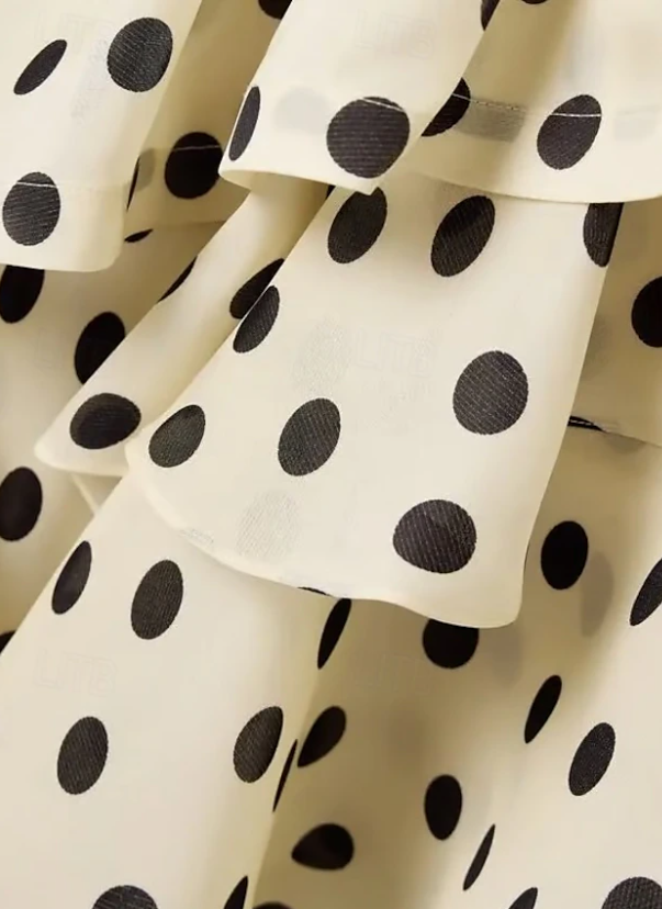 Strapless Polka Dots Dress Fashion Prom Evening Dresses For Women    fg6236