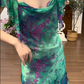 Green Chiffon Vintage Prom Party Dress Evening Dress Birthday Outfit fg8716