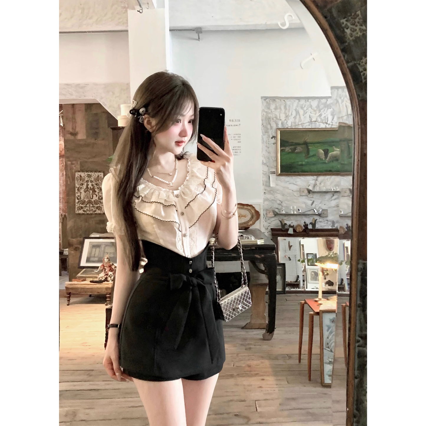 Tencel acetate shirt dress  A155